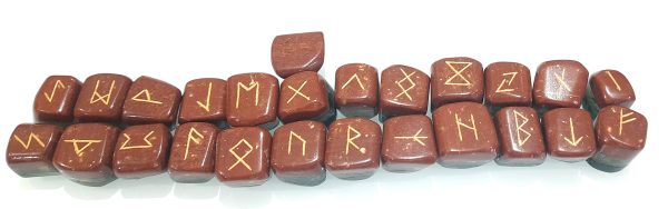 3 Layers Bonded Rune Set of 25 chakra tumbles 20-25mm layered tumbled rune set - Image 9