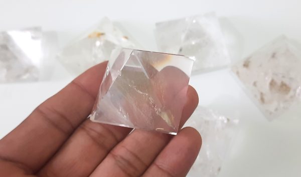 Natural Healing Chakra Crystal Pyramid AAA Pure Clear and Transparent Pyramid - Image 4