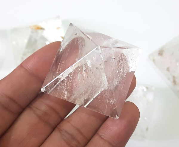 Natural Healing Chakra Crystal Pyramid AAA Pure Clear and Transparent Pyramid