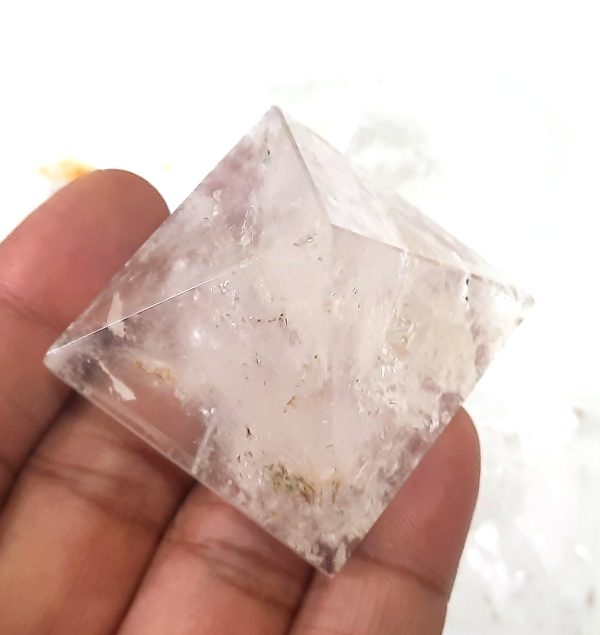 Natural Healing Chakra Crystal Pyramid AAA Pure Clear and Transparent Pyramid - Image 9